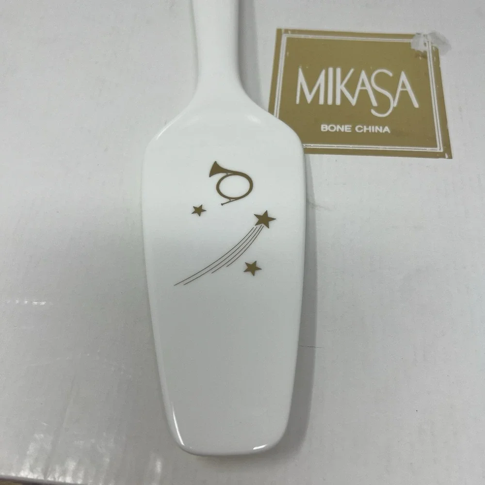 Mikasa‎ Christmas  Cake Plate and Server Holiday Angel Heavenly Joy Open Box